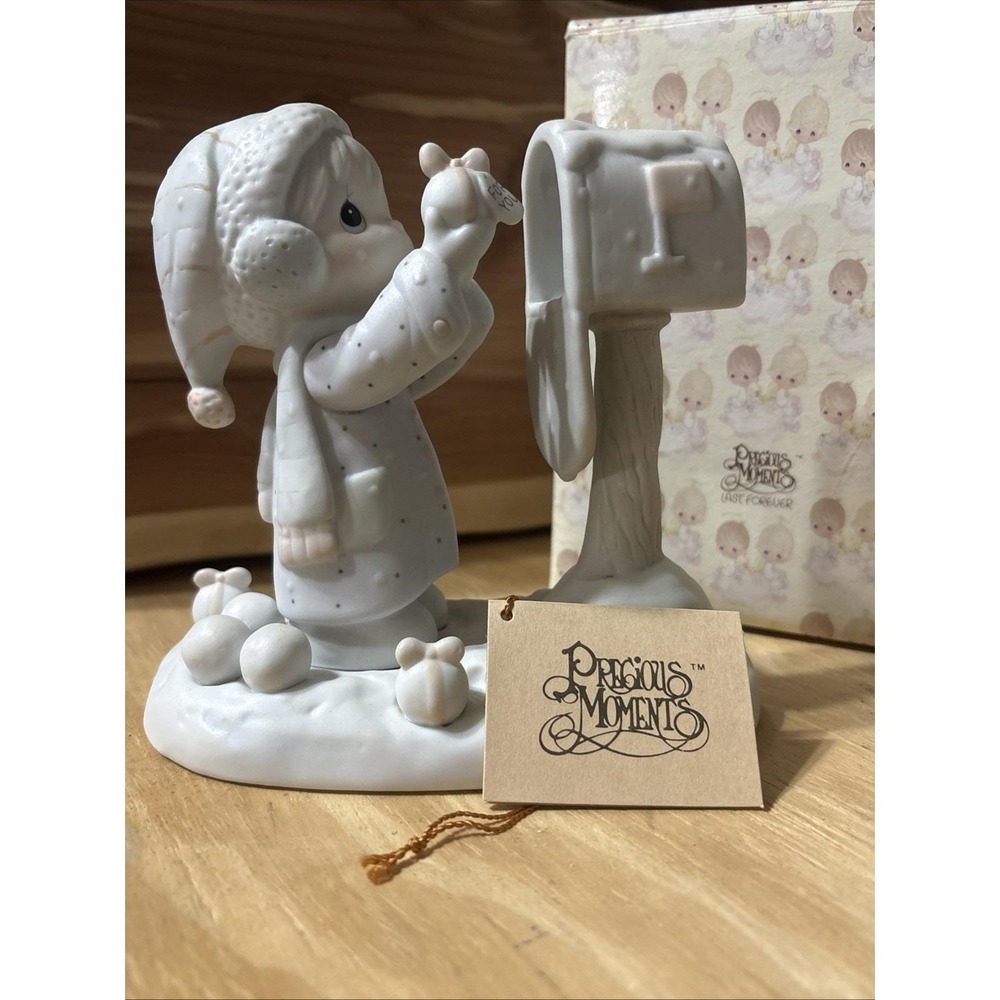 Precious Moments "I'm Sending You A White Christmas" Winter Figurine Collectible
